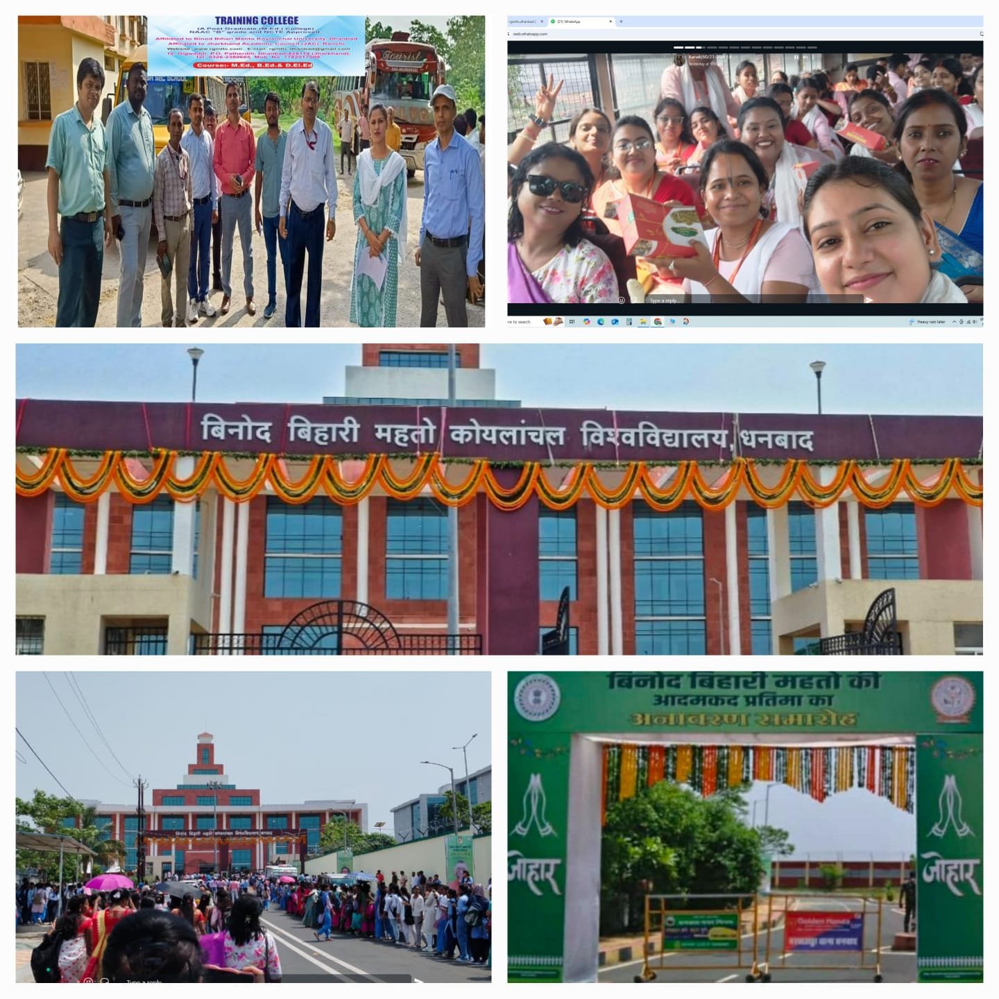 The unveiling the Statue of Binod Bihari Mahto Ji in BBMKU University Dhanbad