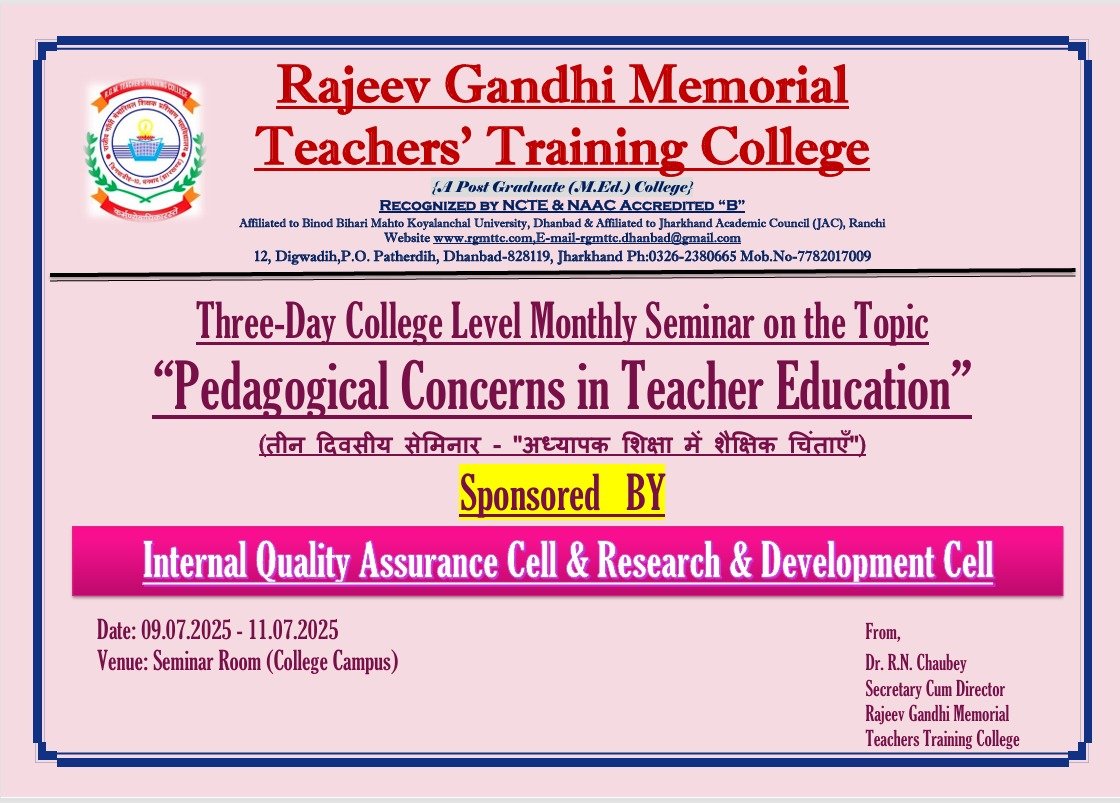Three-Day  College level Seminar