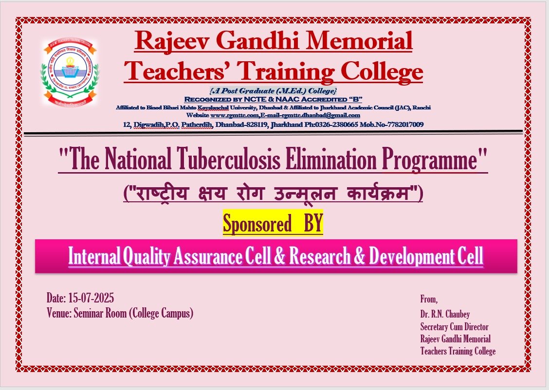 \"The National Tuberculosis Elimination Programme\"